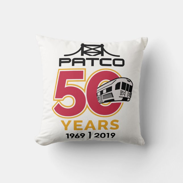 Oreillers à lancer du 50e anniversaire du PATCO (Recto)