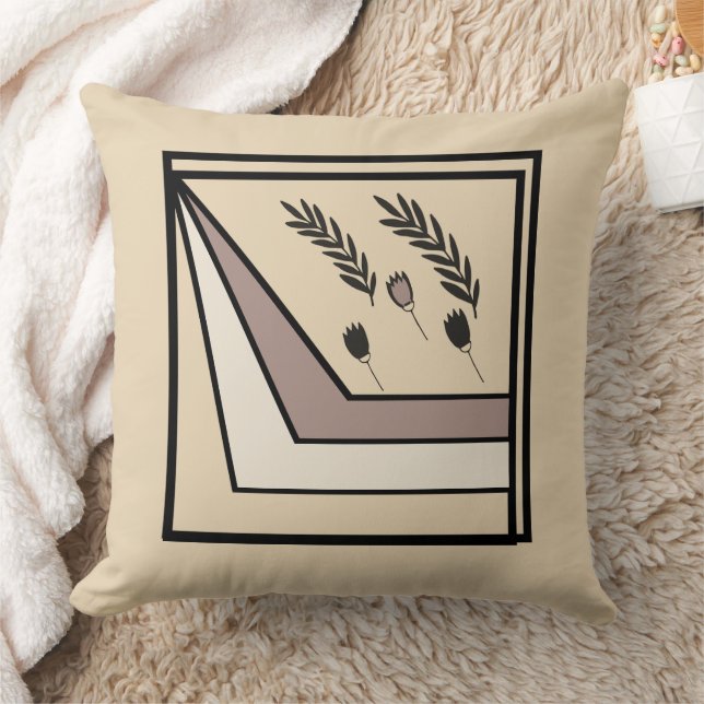 Oreillers à lancer fleuri aux tons géométriques de (Couverture)