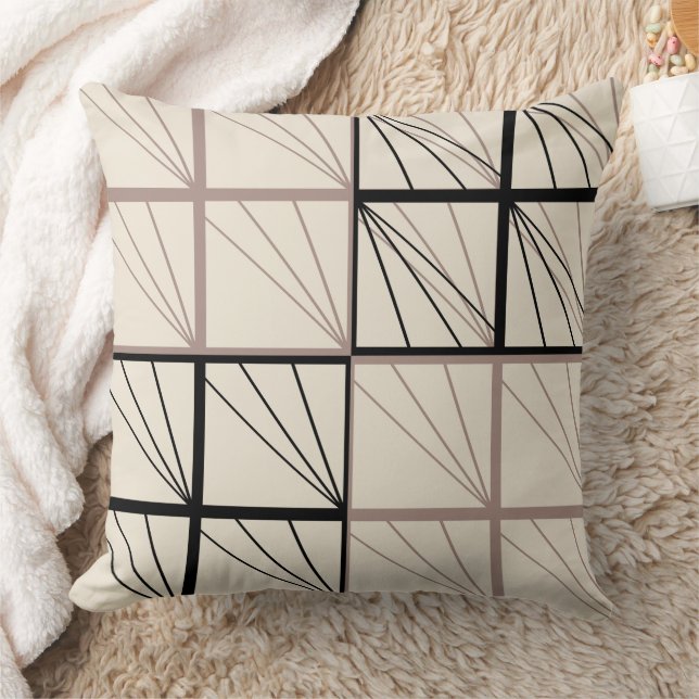 Oreillers à lancer géométrique de tons de terre ru (Couverture)