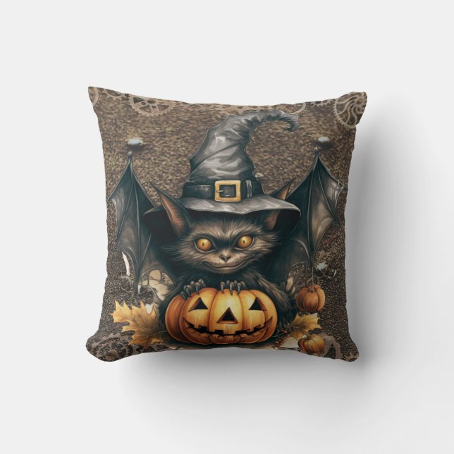 Oreillers à lancer Halloween Steampunk (Recto)
