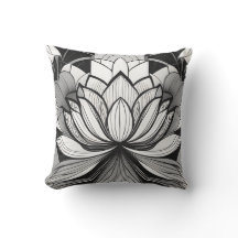 Oreillers à lancer Lotus Art Déco