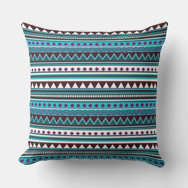 Oreillers à lancer Motif d'origine américaine/Azte (Recto)