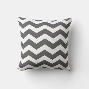Oreillers à lancer Motif Grey Chevron