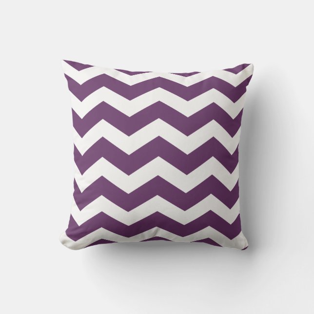 Oreillers à lancer Motif pourpre Chevron (Recto)