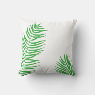 Oreillers à lancer vert Palm Frond