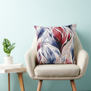 Oreillers à thème bleu et bordeaux