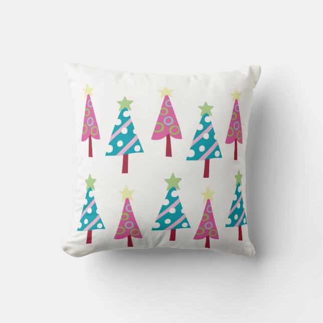 Oreillers de Noël, rose et bleu (Recto)