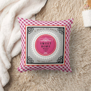 Oreillers En vichy Buffle Rouge