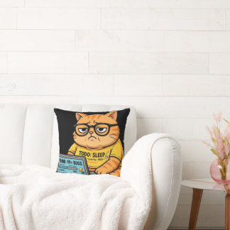Oreillers jetables de chat orange drôle programmeu