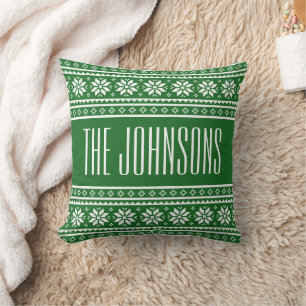 Oreillers jetés PERSONNALISÉS CHEMISE DE NOËL LAID