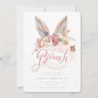 Oreilles de lapin | Invitation de Brunch de Pâques