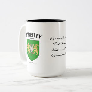 O'Reilly Familienwappen, Übersetzung und Bedeutun Zweifarbige Tasse