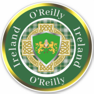 O'Reilly Irish Shield/Celtic Cross Personalisiert Aufkleber
