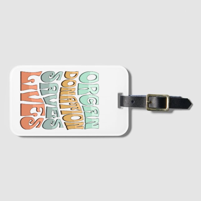 Organ Donation Luggage Tag Gepäckanhänger (Vorderseite (Horizontal))