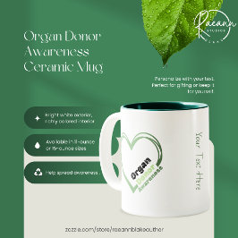 Organ Donor Awareness Ceramic Mug Zweifarbige Tasse