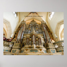 Organ in Predigerkirche, Erfurt, Deutschland Poster