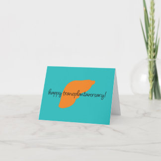 Organ Leber Glückliches Transplantaversary Notizka Dankeskarte