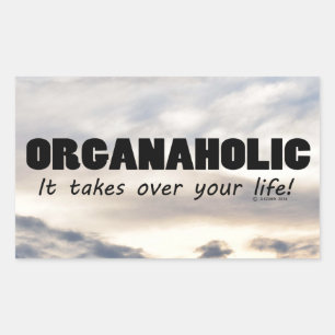 Organaholischer, rechteckiger Aufkleber