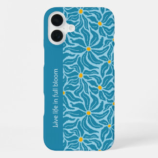 Organic floral personal motto iPhone 16 plus hülle
