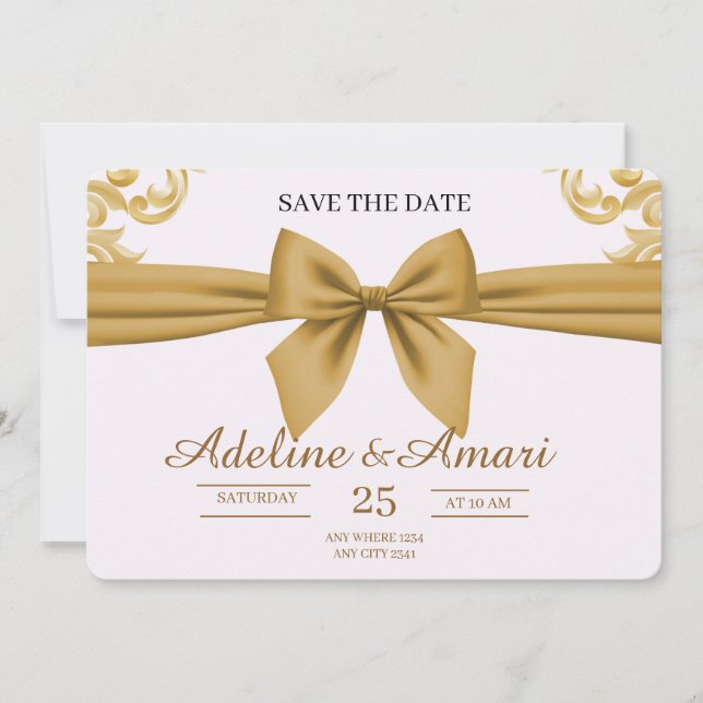 Organic Modern Save the Date Card (Vorderseite)