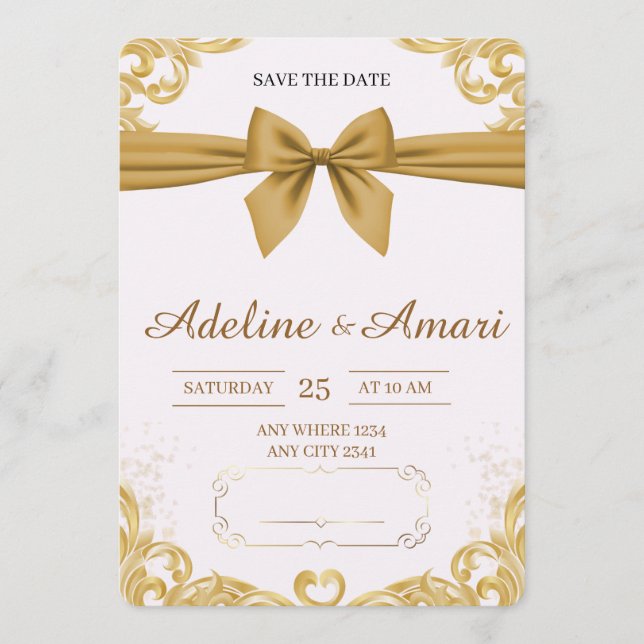 Organic Modern Save the Date Card (Vorderseite)