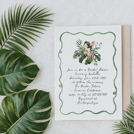 Organic Modern Tropical Bridal Shower Invitation Einladung