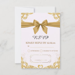 Organic Modern Wedding RSVP Card  Karte