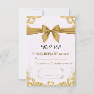 Organic Modern Wedding RSVP Card Karte