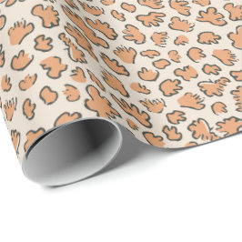 Organic Petal Terrazzo | Modern Muted Apricot   Geschenkpapier