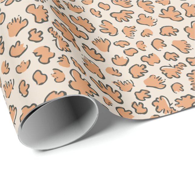 Organic Petal Terrazzo | Modern Muted Apricot   Geschenkpapier (Rolleneckpunkt)
