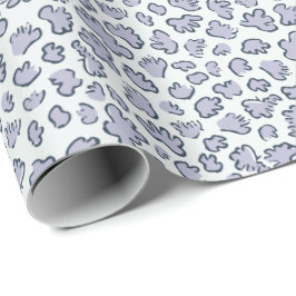 Organic Petal Terrazzo | Modern Pale Periwinkle  Geschenkpapier