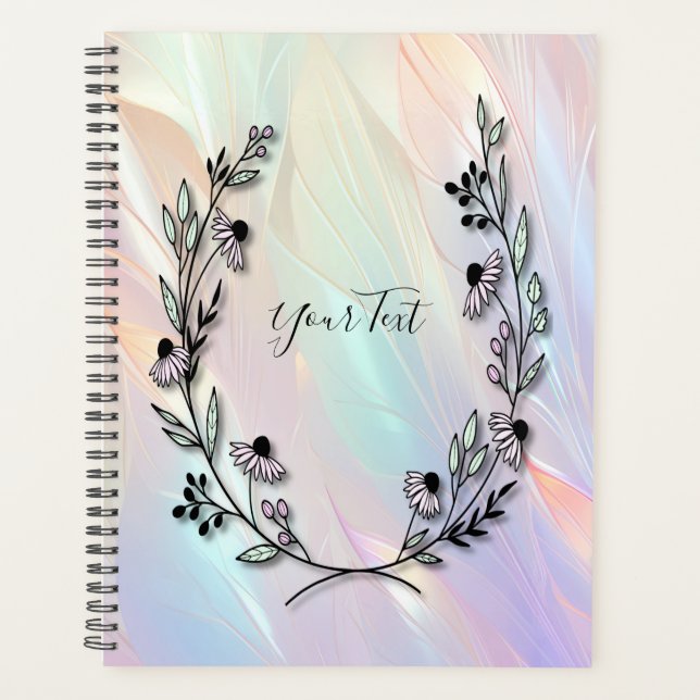 Organisateur de mariage à fleurs minimal (Devant)