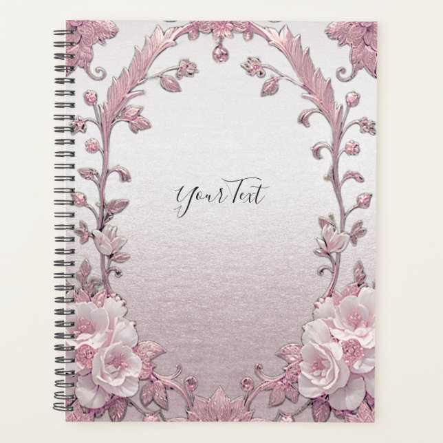 Organisateur de mariage floral rose unique (Devant)