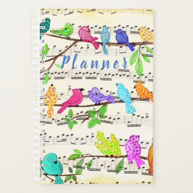 Organisateur d'oiseaux musicaux colorés (Devant)