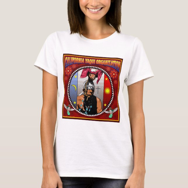 Organisationslogo Kaliforniens Yaqui T-Shirt (Vorderseite)