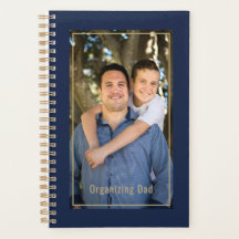 Organisator Vater personalisiertes Foto Navy Blau