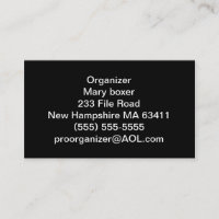 Organisator-Visitenkarten