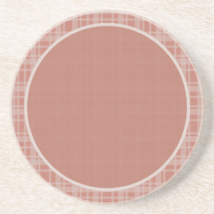 Organisch-moderne Terrakotta-Beige-Karodekoration Getränkeuntersetzer