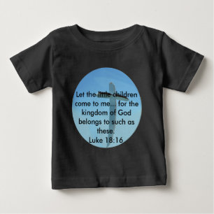 Organische christliche Schrift Matthäus 19:14 Baby T-shirt