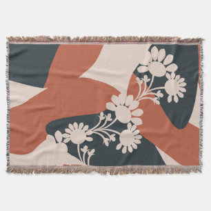 Organische Formen Warme Töne Boho-Blumen Decke