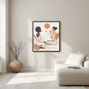 Organische Geometrie – Moderne Naturfusion Poster