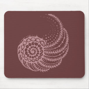 Organische Spirale rosa Mousepad