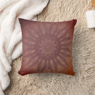 Organischer Boho-Stil Sonnenstrahl Mandala Recolet Kissen