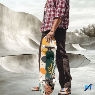 Organischer Minimalist - Erdige Botanik Skateboard