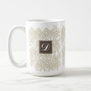Organisches Boho-Abstrakt Makrame Natürliche Farbe Kaffeetasse