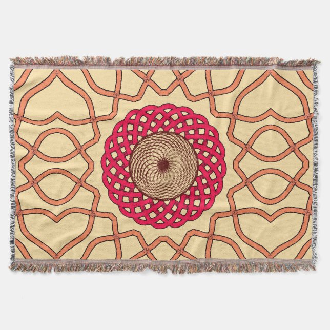 Organisches Mandala-Spiraldesign Decke (Vorderseite)