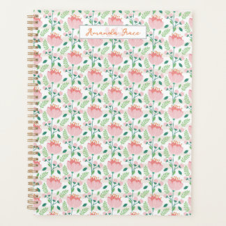 Organiseur à motif floral rose et orange
