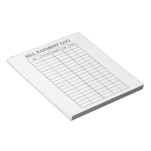 Organiseur de bloc-notes de paiement de facture mi