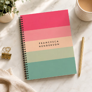 Organiseur personnalisé rayé coloré   Planificateu
