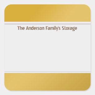 Organisieren Sie saubere Aufkleber eine goldene